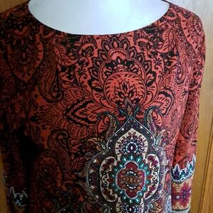 Elegant Paisley Print Midi Dress